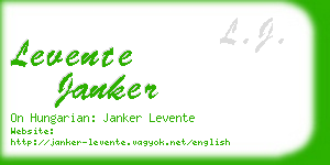 levente janker business card
